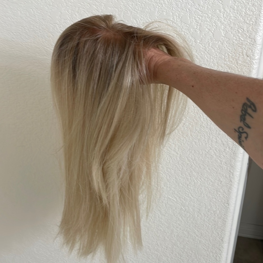 Special effect HUMAN hair topper , NW box 📦 , golden wheat blonde color 👩🏼🥰